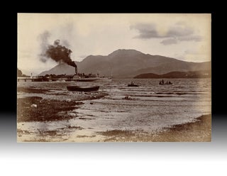 Item #4118 Circa 1870 Albumen Photograph of Steamship Paddlewheeler "Prince of Wales" & Ben...