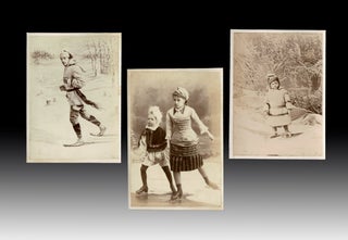 Item #4120 Three 19th Century Notman Studio Wintertime Albumen Photographs with Snowshoes &...