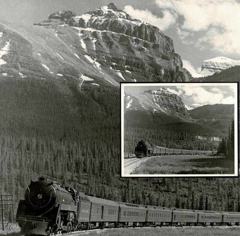Item #4123 [Canadian Rockies] Nicholas Morant Train Photograph - Through the Kicking Horse Canyon. Nicholas Morant.