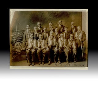 Item #4151 [Kootenay] 1916 Group Photograph of the Revelstoke Italian Society "Societa di M.S....