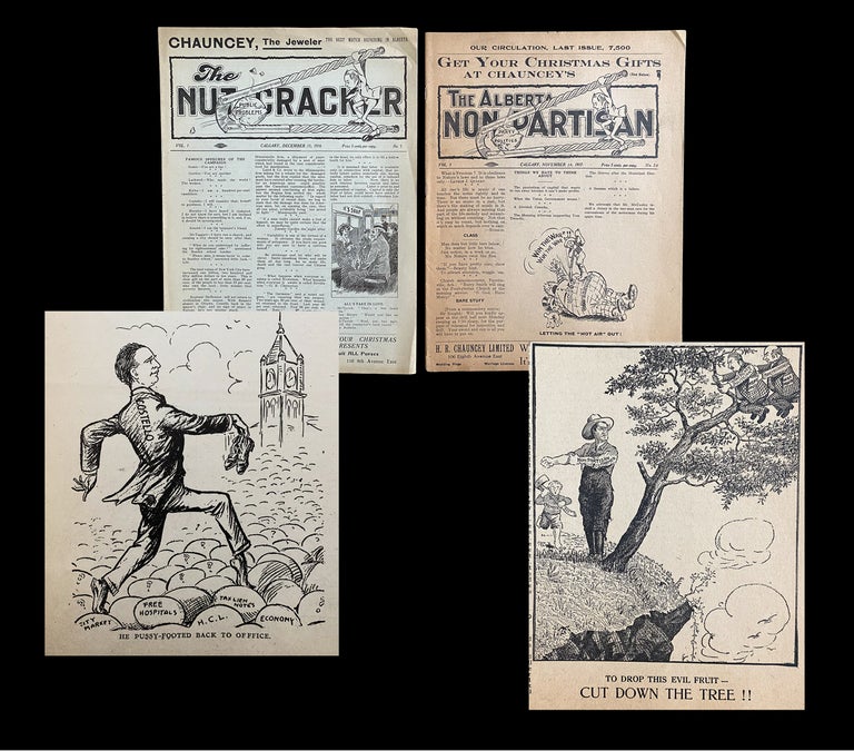Item #4194 [Political Cartoons, Prairies] 2 Wartime Issues of The Nutcracker and The Alberta Non-Partisan. Wm IRVINE.
