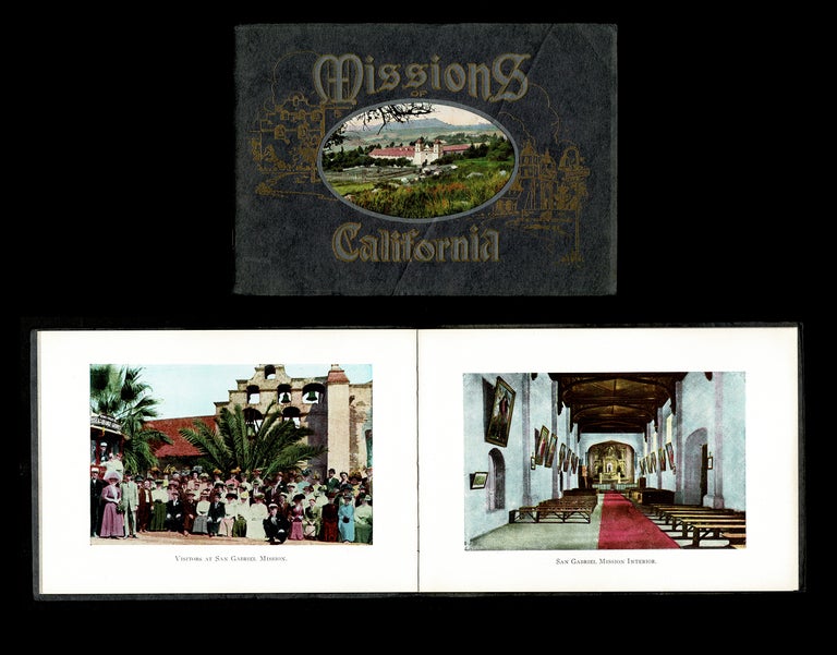 Item #4234 [View Book] Album of Views of the Missions of California w. 26 Colored Illustrations. Van Ornum Colorprint Co.