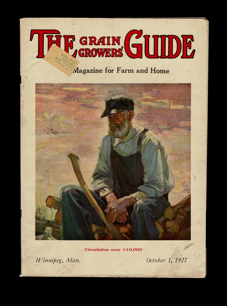 Item #4235 The Grain Growers Guide : A Magazine for Farm and Home - October 1, 1927 ; Vol. XX No. 19. George F. Chipman, Agnes Louise Provost, Treve H. Collins.
