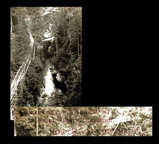 Item #4236 Photo of Cedar Shingle-Bolt Flume in Capilano Canyon in North Vancouver, BC. William...