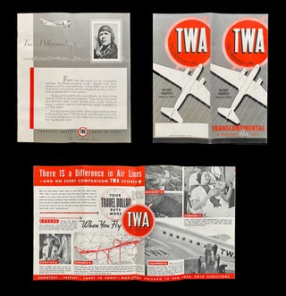 Item #4288 1936 Airline Schedule for TWA : The Lindbergh Line. Transcontinental, Inc Western Air