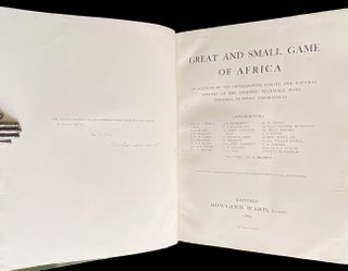 Great and Small Game of Africa : An Account of the Distribution, Habits, and Natural History of the Sporting Mammals, with Personal Hunting Experiences