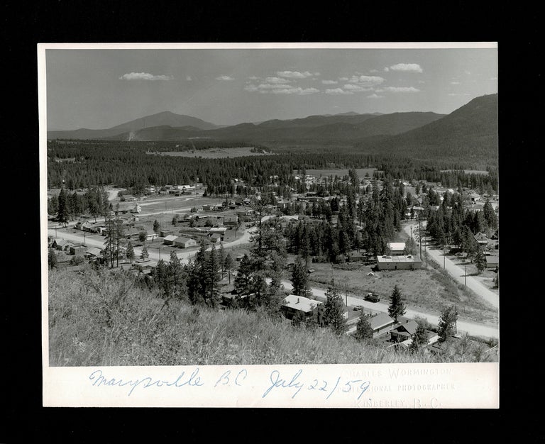 Item #4456 [Kootenay] 1959 Bird's-Eye-View of Marysville, B.C. Charles WORMINGTON.