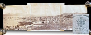 Item #4463 1870s Panoramic Birds-Eye-View Triptych Photograph of Smyrna, Turkey. Alphonse RUBELLIN