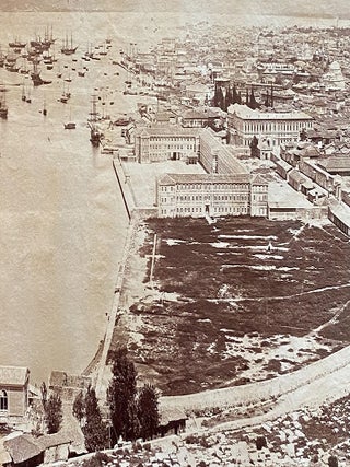 1870s Panoramic Birds-Eye-View Triptych Photograph of Smyrna, Turkey