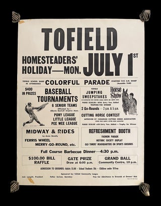 Item #4584 [Prairies] c. 1960 Tofield, Alberta "Homesteader's Holiday" Country Fair Poster....