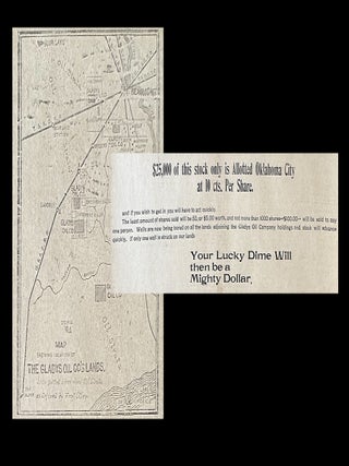 [Spindletop] [Petroliana] 1901 Texas Oil Company "Lucky Dime" Promotional Map and Stock Offering