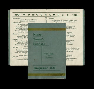 Item #4595 [Kootenay] Nakusp Women's Institute Programme for 1921. Nakusp Women's Institute