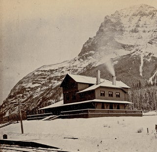 [Rockies, CPR] 1880s Boorne and May Photograph 645. Field Hotel & Mount Stephen. Winter