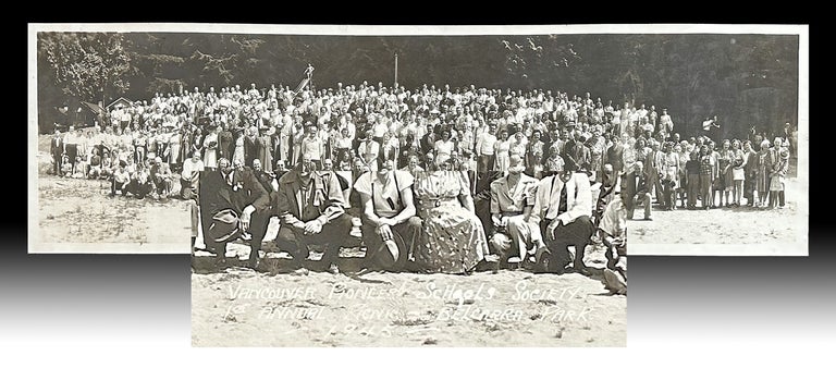 Item #4650 Belcarra Park Panoramic Photograph - 1945 - Vancouver Pioneer Schools Society 1st Annual Picnic. Unknown Photographer.