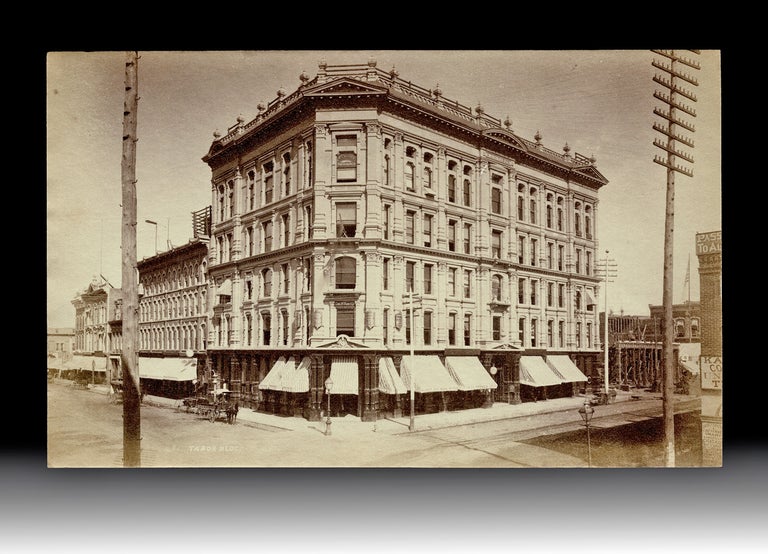 Item #4756 [Colorado] 1880 W.H. Jackson Photograph of Tabor Block in Denver. William Henry JACKSON.