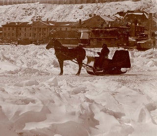 Two c. 1890 Albumen Photographs of Little Champlain Street in Quebec City