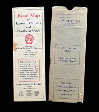 Item #4801 [Gutta Percha Tires] 1929 Road Map of Eastern Canada & Northern States. Department of...