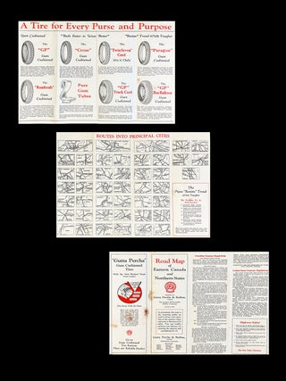 [Gutta Percha Tires] 1929 Road Map of Eastern Canada & Northern States