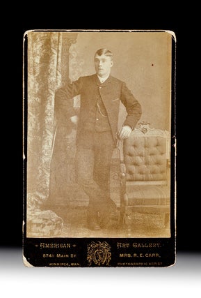 Item #4817 [Woman Photographer] Cabinet Card Portrait Photo of Well Dressed Man. Mrs. Rosetta E....
