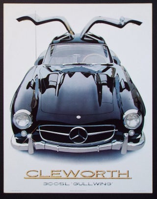 Item #4842 1955 Mercedes Benz 300 SL Gullwing Poster. Harold James Cleworth