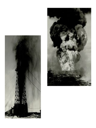 [Alberta Oilfield] 1948 Photos of Atlantic No. 3 Oil Well Blowing Wild