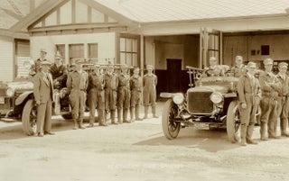 Item #4858 [Okanagan] Photograph of 1932 Penticton Fire Brigade. L. STOCKS, Lumb