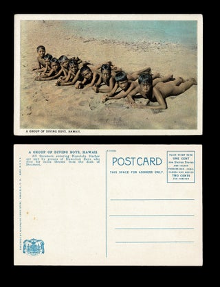 Item #4868 A Group of Diving Boys, Territory of Hawaii