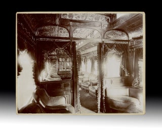 Item #4880 Pullman Palace Car - Interior Photo w. Luxurious Rococo-Style Decor. Pullman Palace...