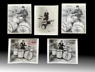 Item #4900 [Krupa, Bellson & Lewis] Jazz Drummer Photos Inscribed to Lou Williams & Long &...