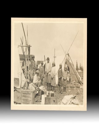 Photo of Cree Encampment at Lake Mistassini, Quebec. Unknown Photographer.