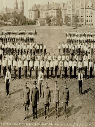 S.A.T.C.] 1918 Gonzaga Student Army Training Corps Photo. Unknown Photographer.