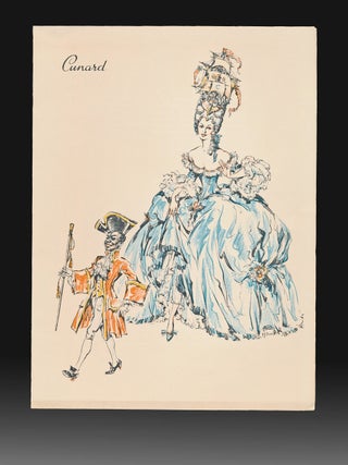 Item #5032 Cunard Lines "Marie Antoinette" Luncheon Menu - 1957 R.M.S. Queen Mary. Cunard Lines -...