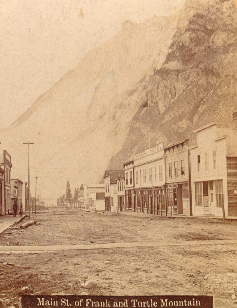 Item #5272 [Rockies] 2-Stereoviews of Frank, Alberta in 1903. Unknown Photographer.