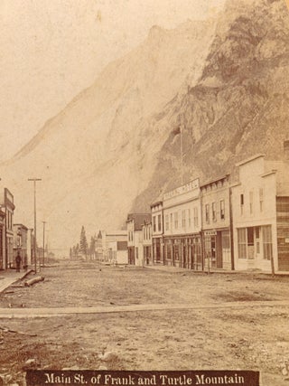 Item #5272 [Rockies] 2-Stereoviews of Frank, Alberta in 1903. Unknown Photographer