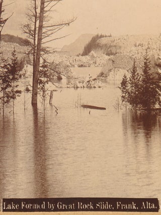 [Rockies] 2-Stereoviews of Frank, Alberta in 1903