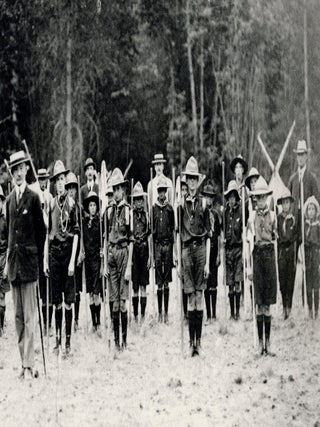 (Kootenay) 1910 1st Nelson Scout Troop Inspection by Lord Baden-Powell at Camp Busk