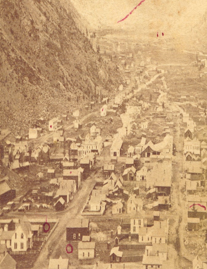 Item #5597 [Gold Mine] 1875 Georgetown, Colorado Bird's-Eye View Photo. Unknown Photographer.