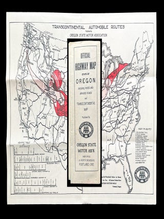 [Swimsuit Map] Oregon Map w. Large Jantzen Diving Girl Logo