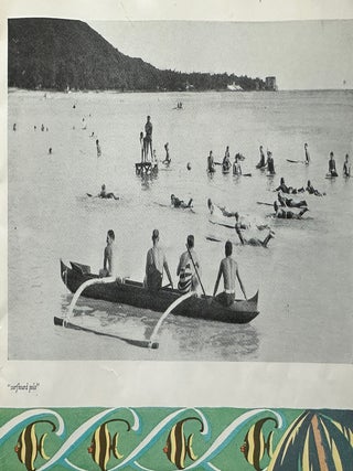 [Surfing] The Story of Hawaii. 1930s Travel Guide w. Ruth Taylor White Cartoon Maps & Decorations