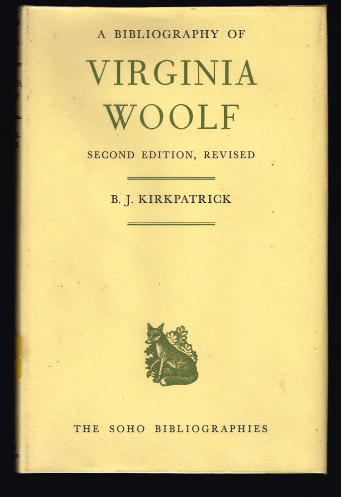 Item #59 Bibliography of Virginia Woolf. Brownlee Jean Kirkpatrick.