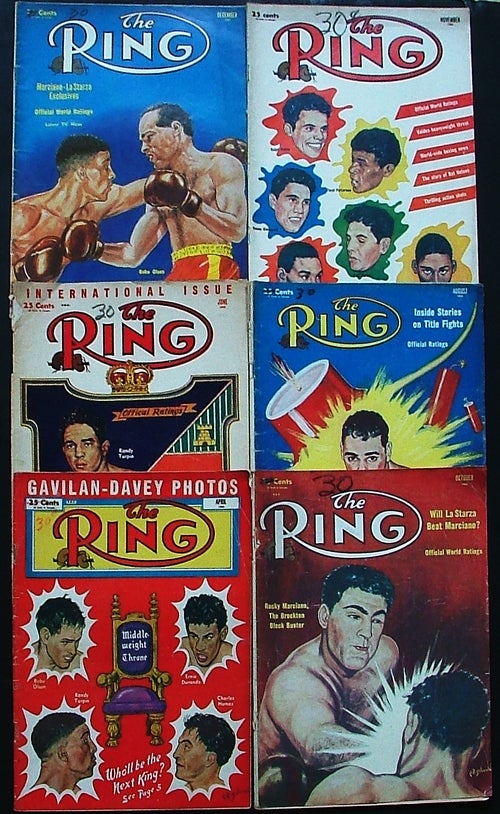 Item #953 The Ring. World's Foremost Boxing Magazine: April, June, August, October, November & December 1953 (six issues). Na Fleischer, haniel.