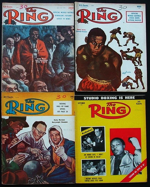 Item #955 The Ring. World's Foremost Boxing Magazine: (four issues) January, March, April, September 1955. Na Fleischer, haniel.